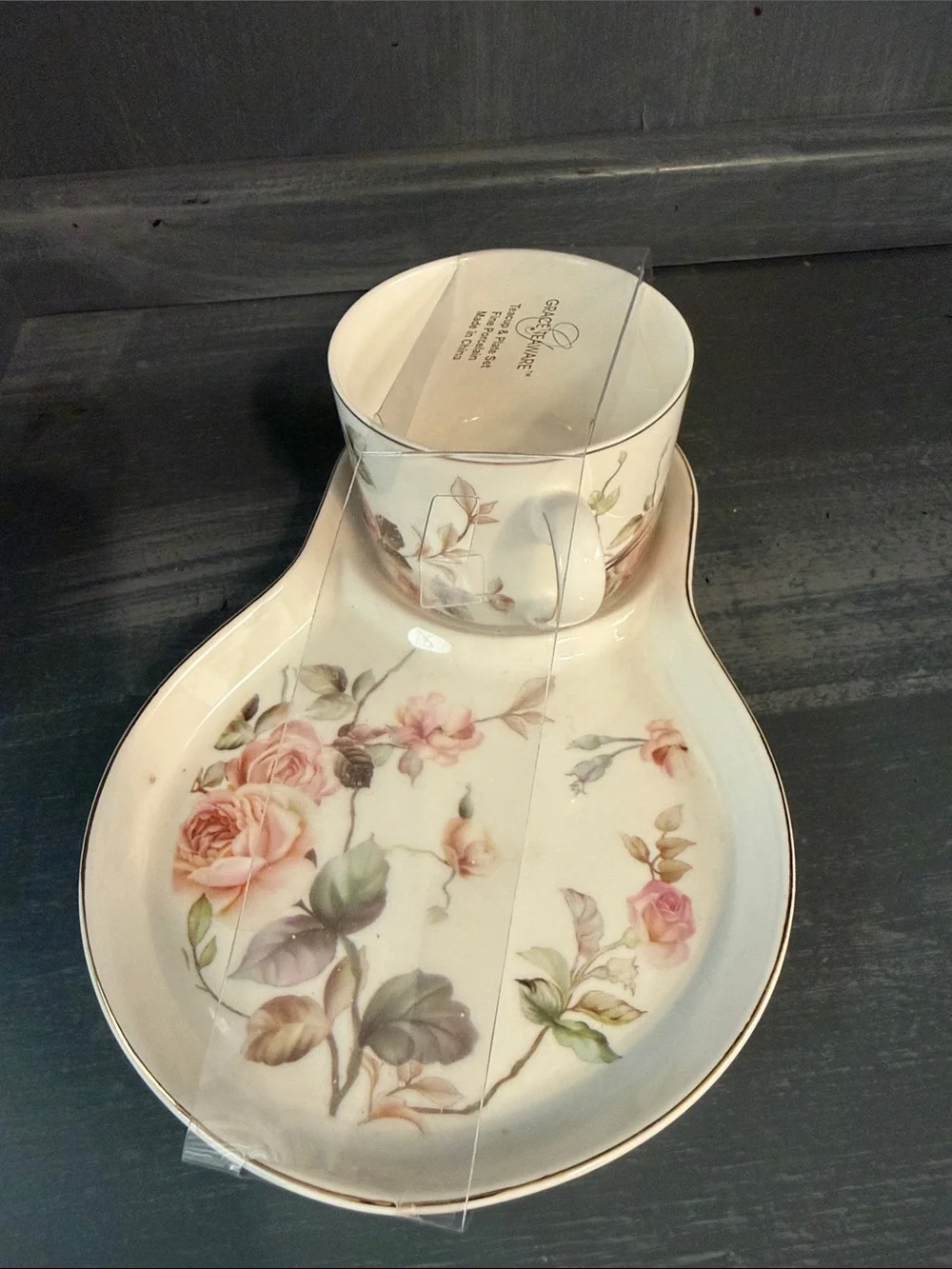Magnolia Garden Fine Porcelain Tea Snack Set